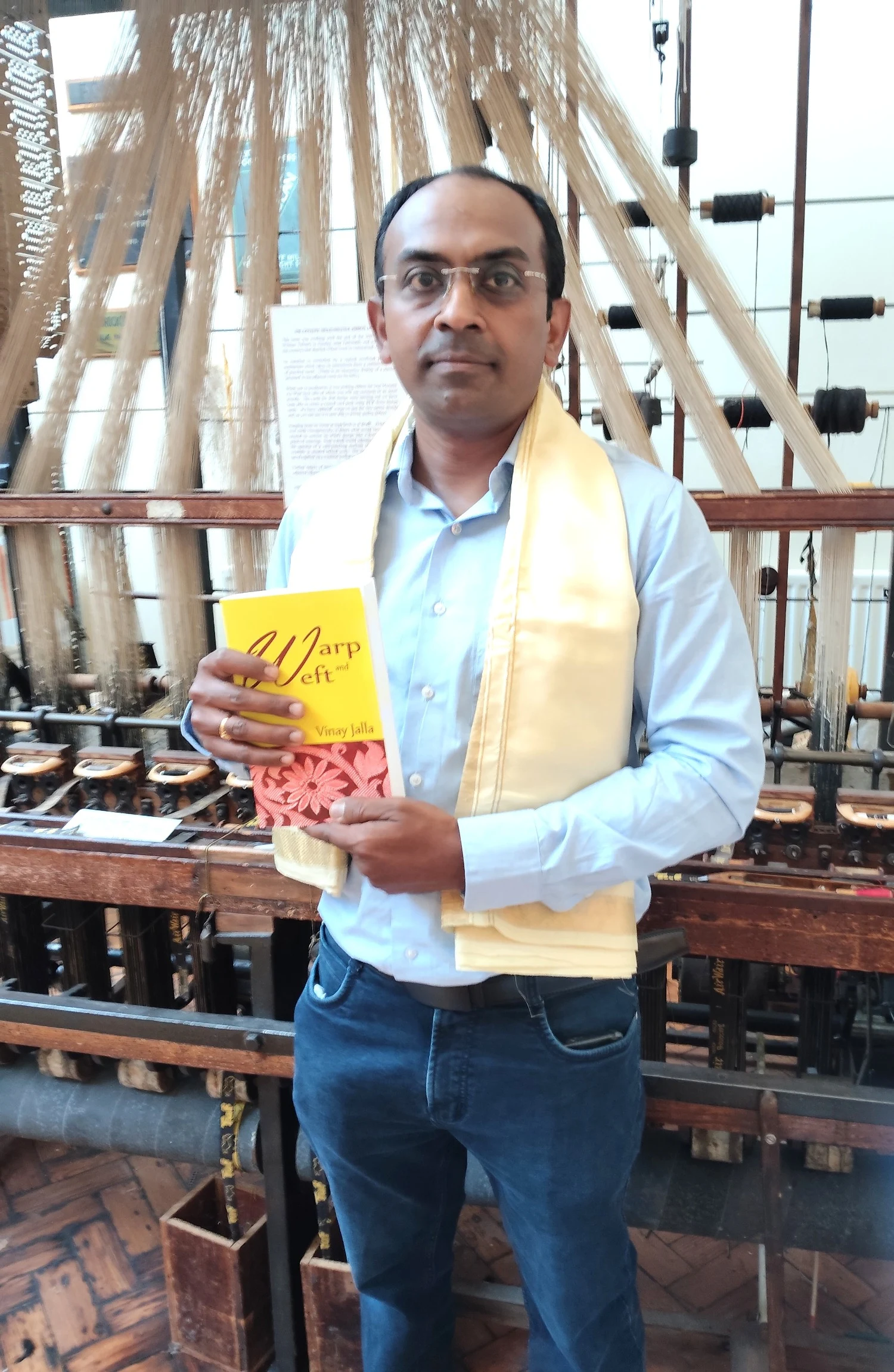 Author bridges continents at Macclesfield Silk Museum, connecting British industrial past with Indian handloom heritage
