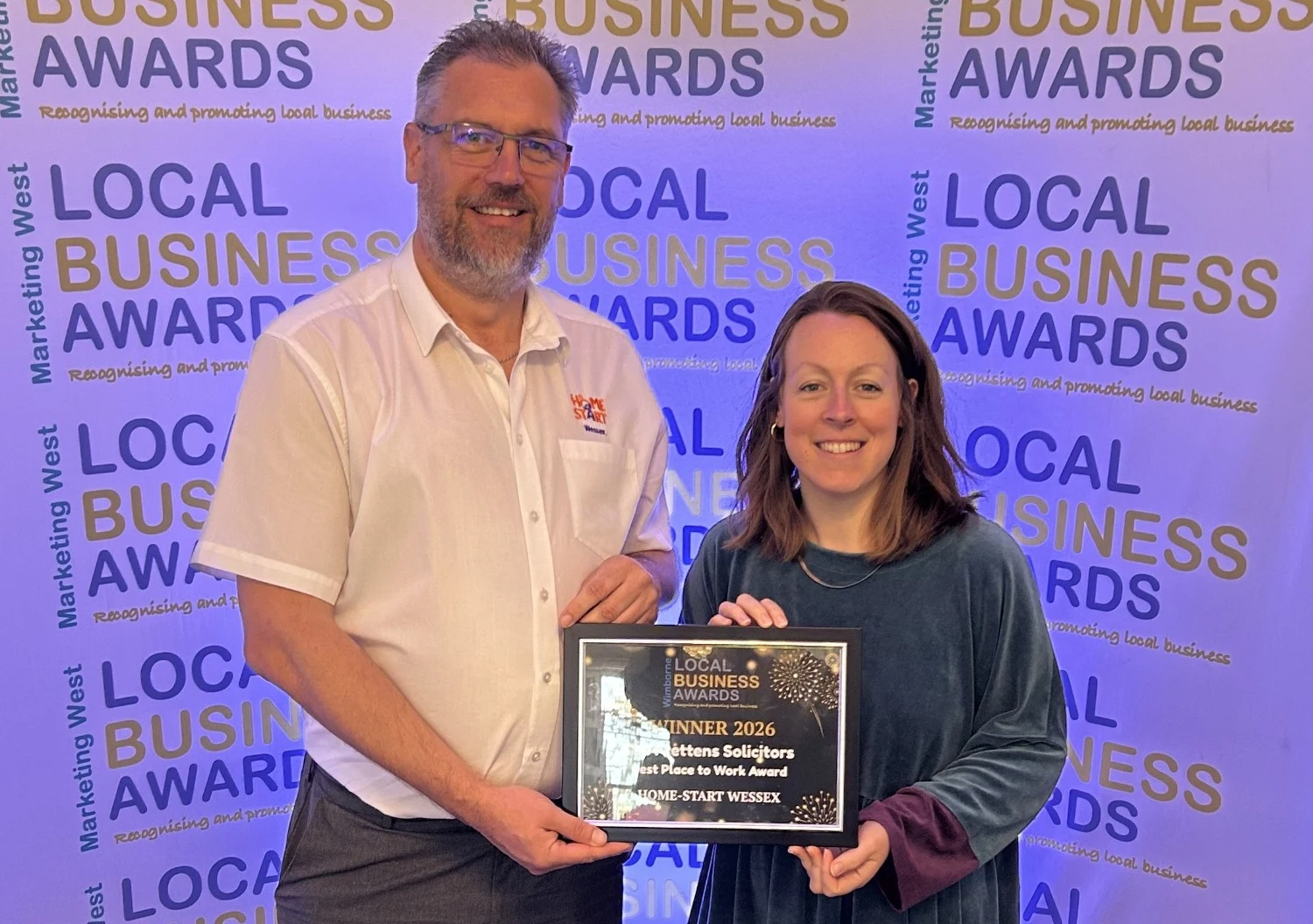Home-Start Wessex Wins Best Place to Work at the Wimborne Business Awards