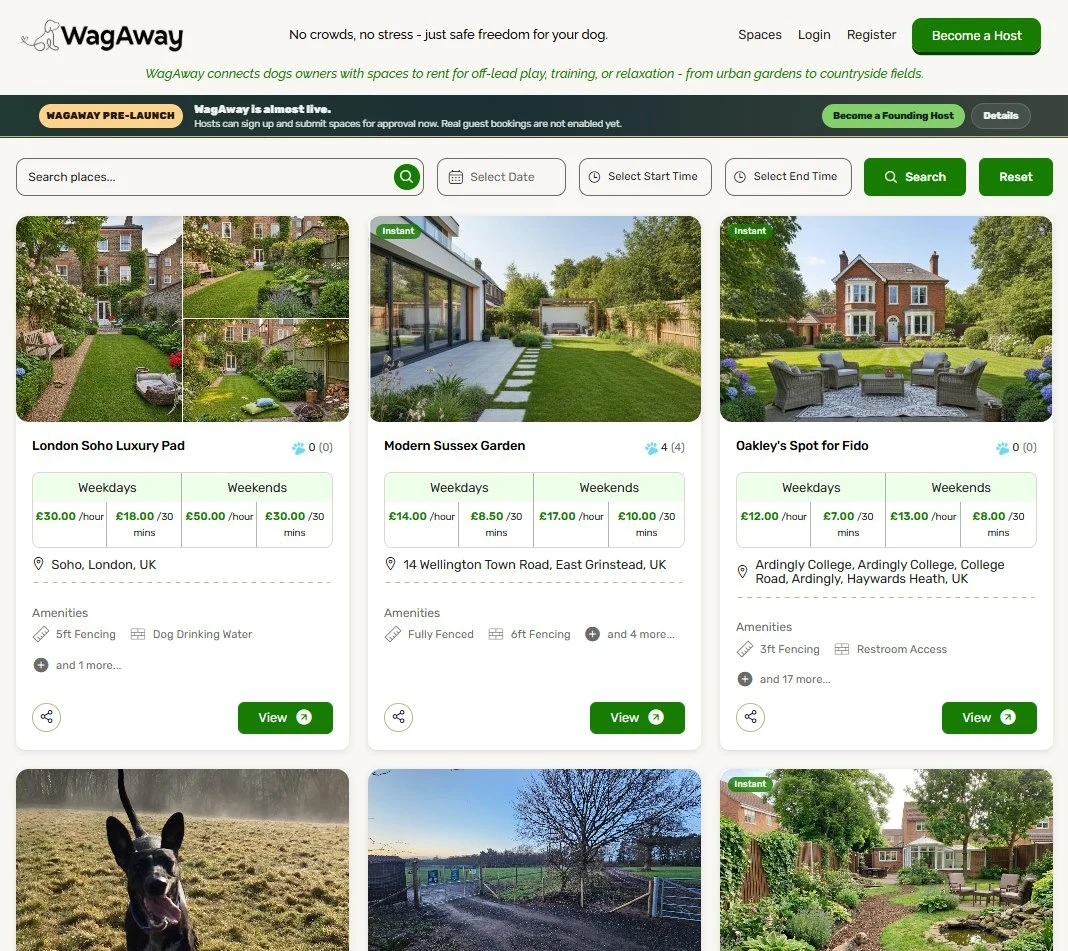 WagAway launches: the “Airbnb for dog spaces” allowing dog owners to rent private fields and gardens