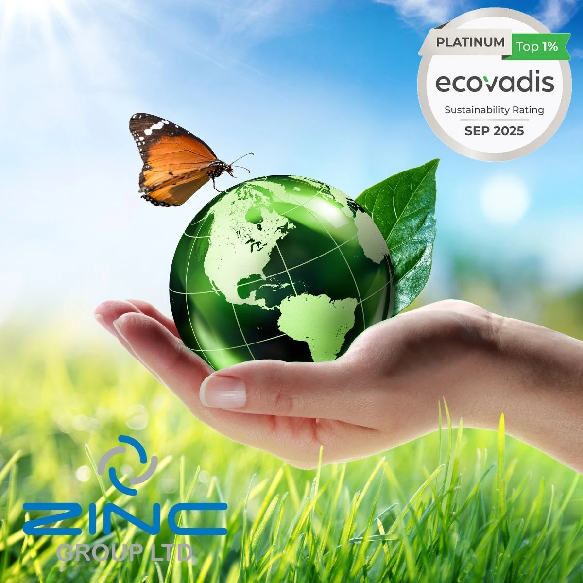 Zinc Group Awarded EcoVadis Platinum Rating for Sustainability Excellence