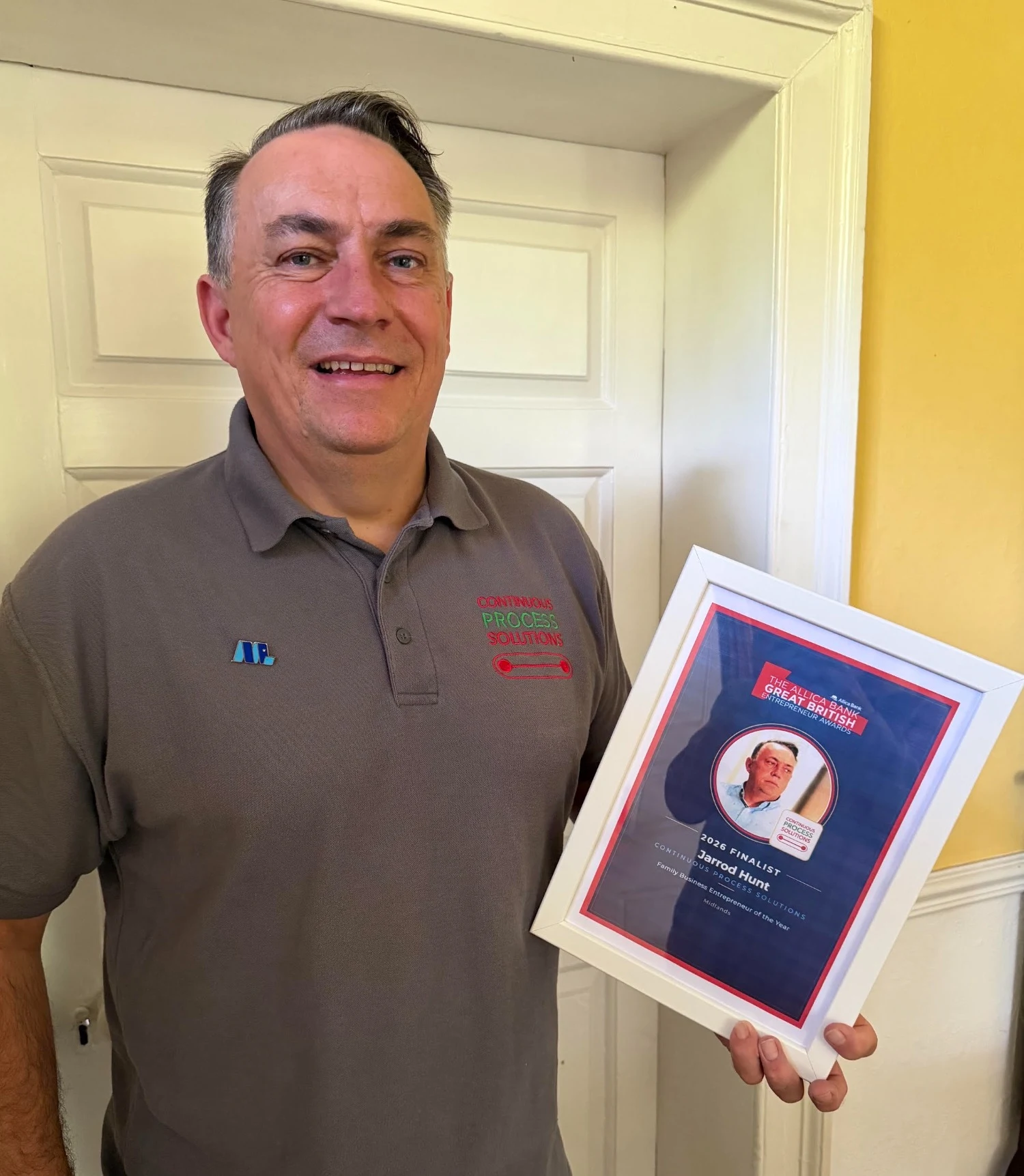 Continuous Process Solutions founder named as finalist in the Great British Entrepreneur Awards